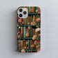 📚 Floral Antique Books Protective Phone Case