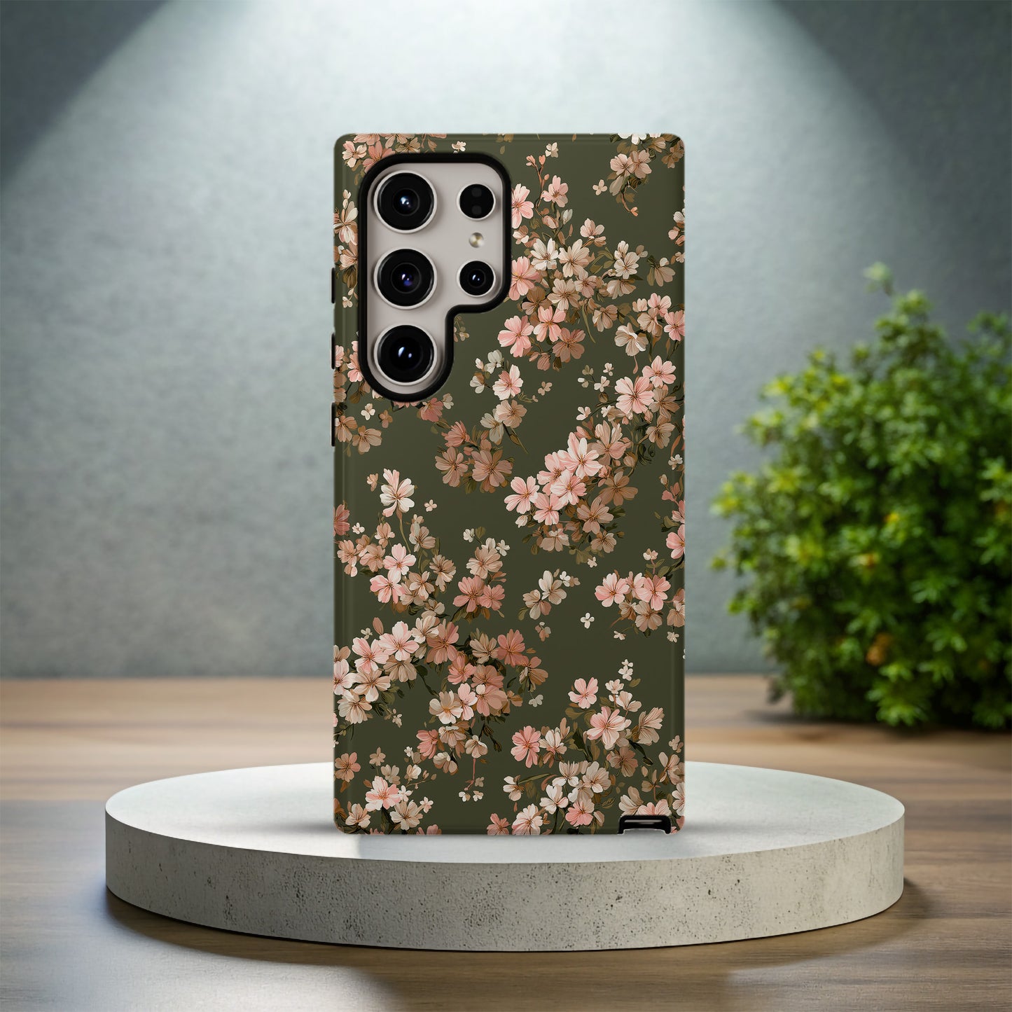 🌿 Vintage Rosewood Floral Protective Phone Case