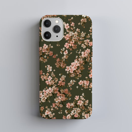 🌿 Vintage Rosewood Floral Protective Phone Case