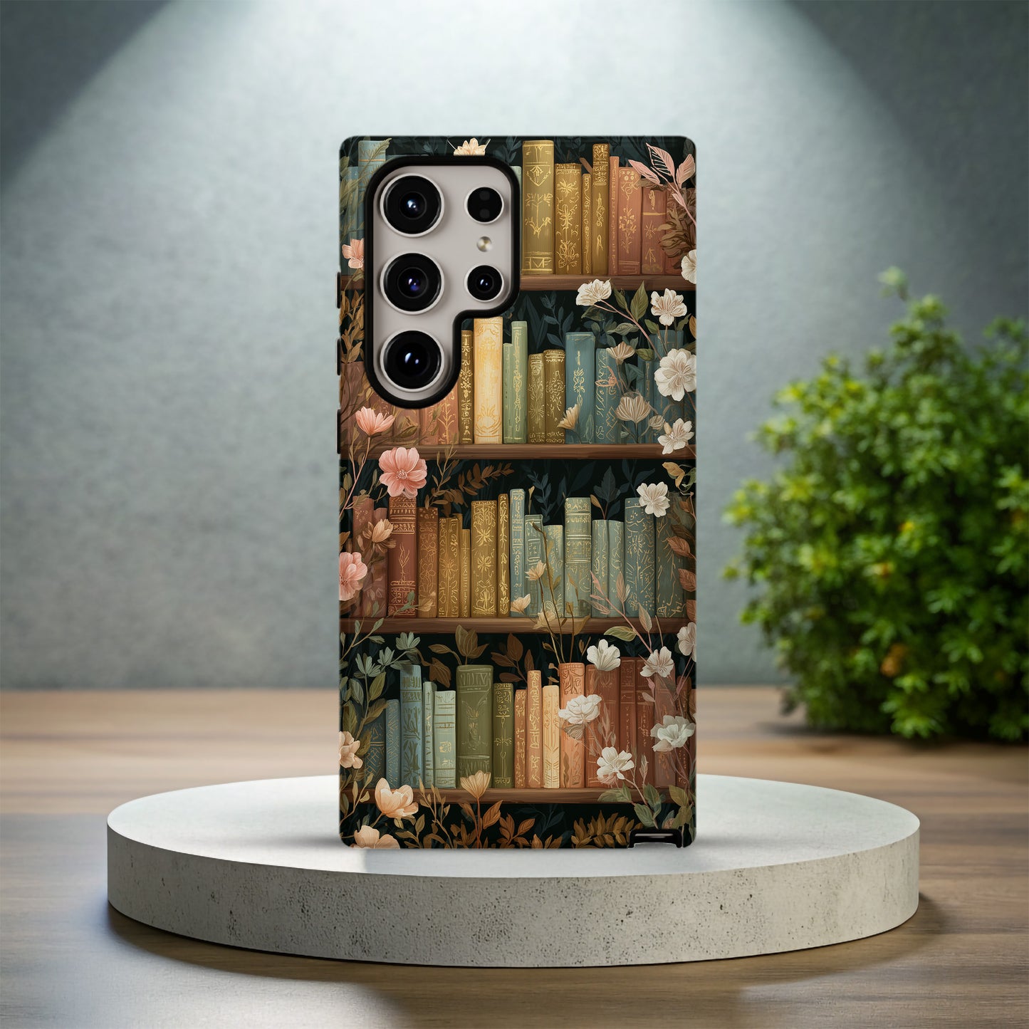 📚 Enchanted Library Floral Protective Phone Case