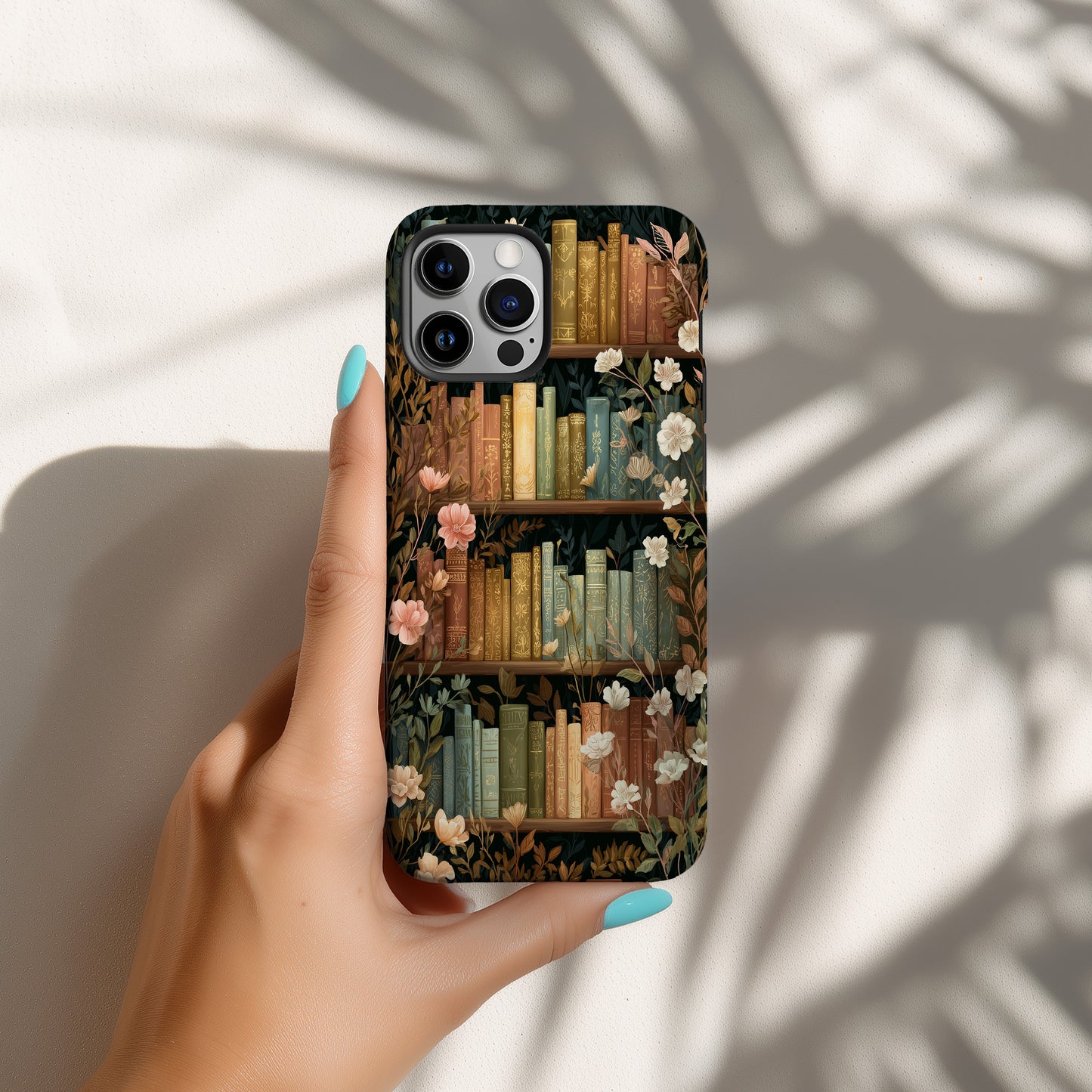 📚 Enchanted Library Floral Protective Phone Case