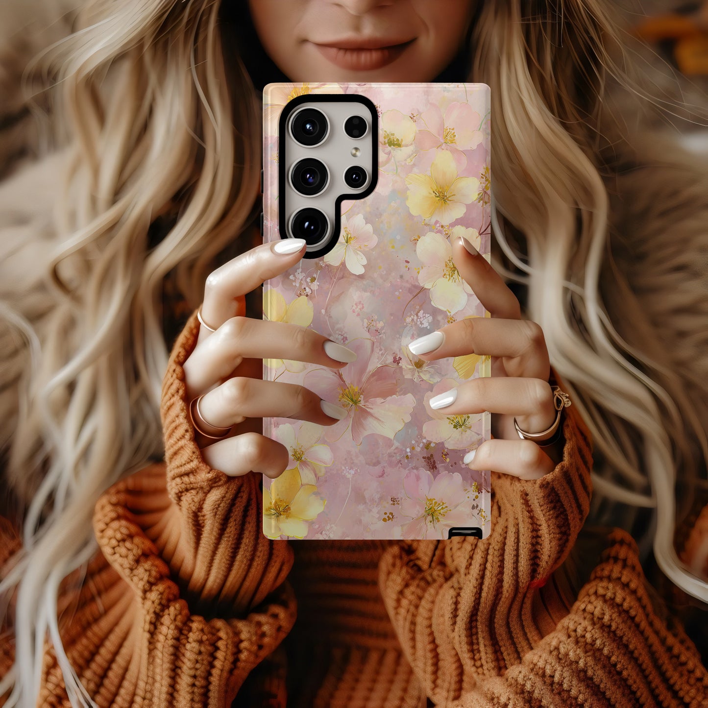 🌸 Pastel Bloom Watercolor Protective Phone Case