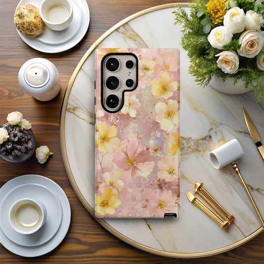 🌸 Pastel Bloom Watercolor Protective Phone Case