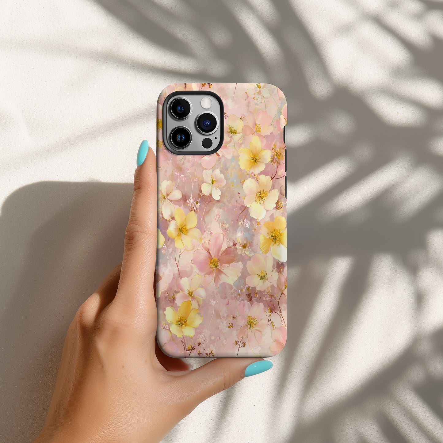 🌸 Pastel Bloom Watercolor Protective Phone Case