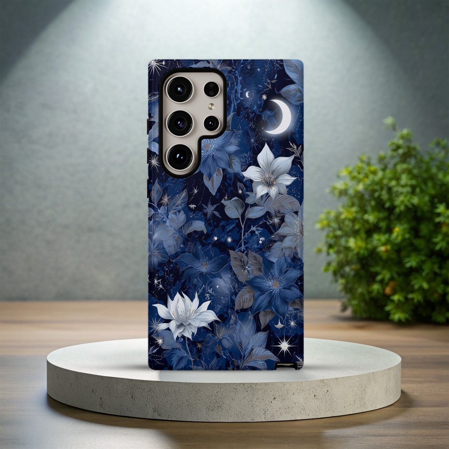🌙 Midnight Moon Garden Protective Phone Case
