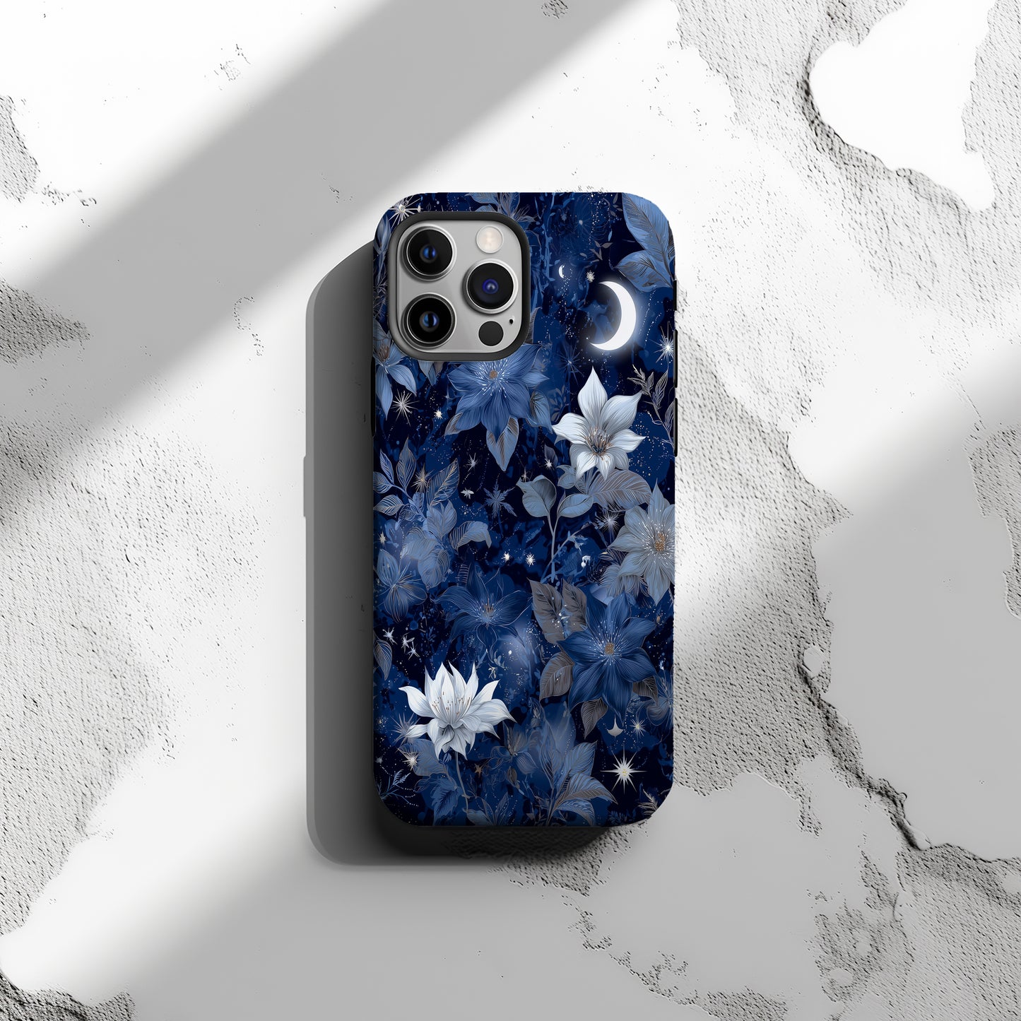 🌙 Midnight Moon Garden Protective Phone Case