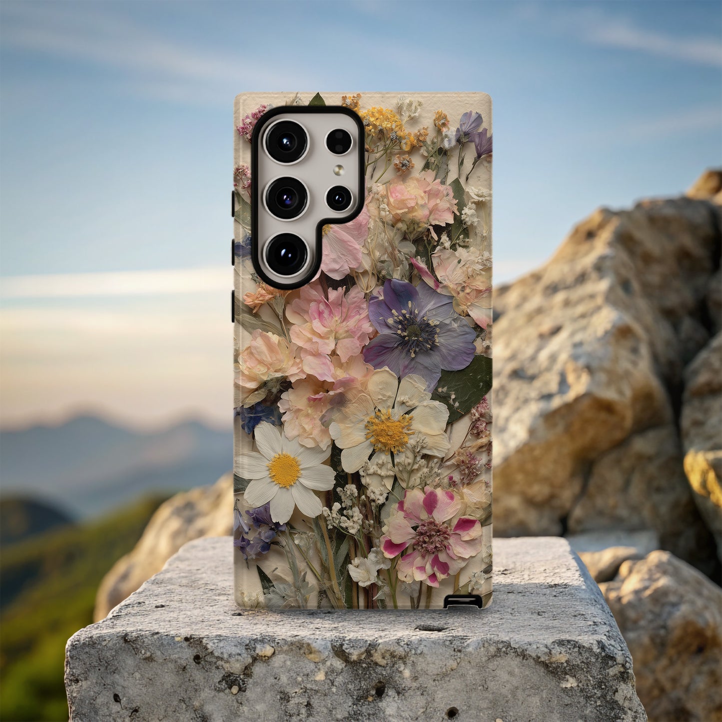 🌼 Pressed Garden Bouquet Protective Phone Case