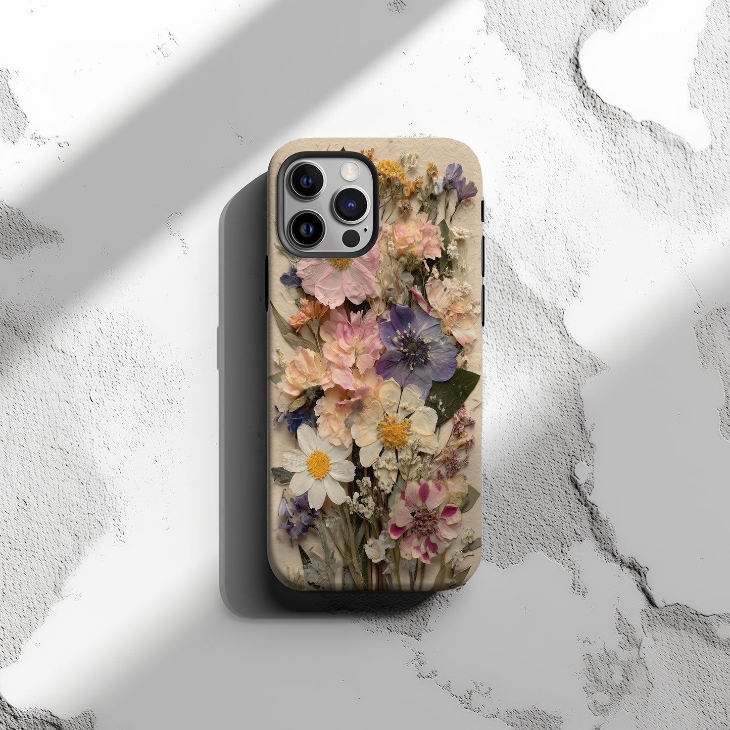 🌼 Pressed Garden Bouquet Protective Phone Case