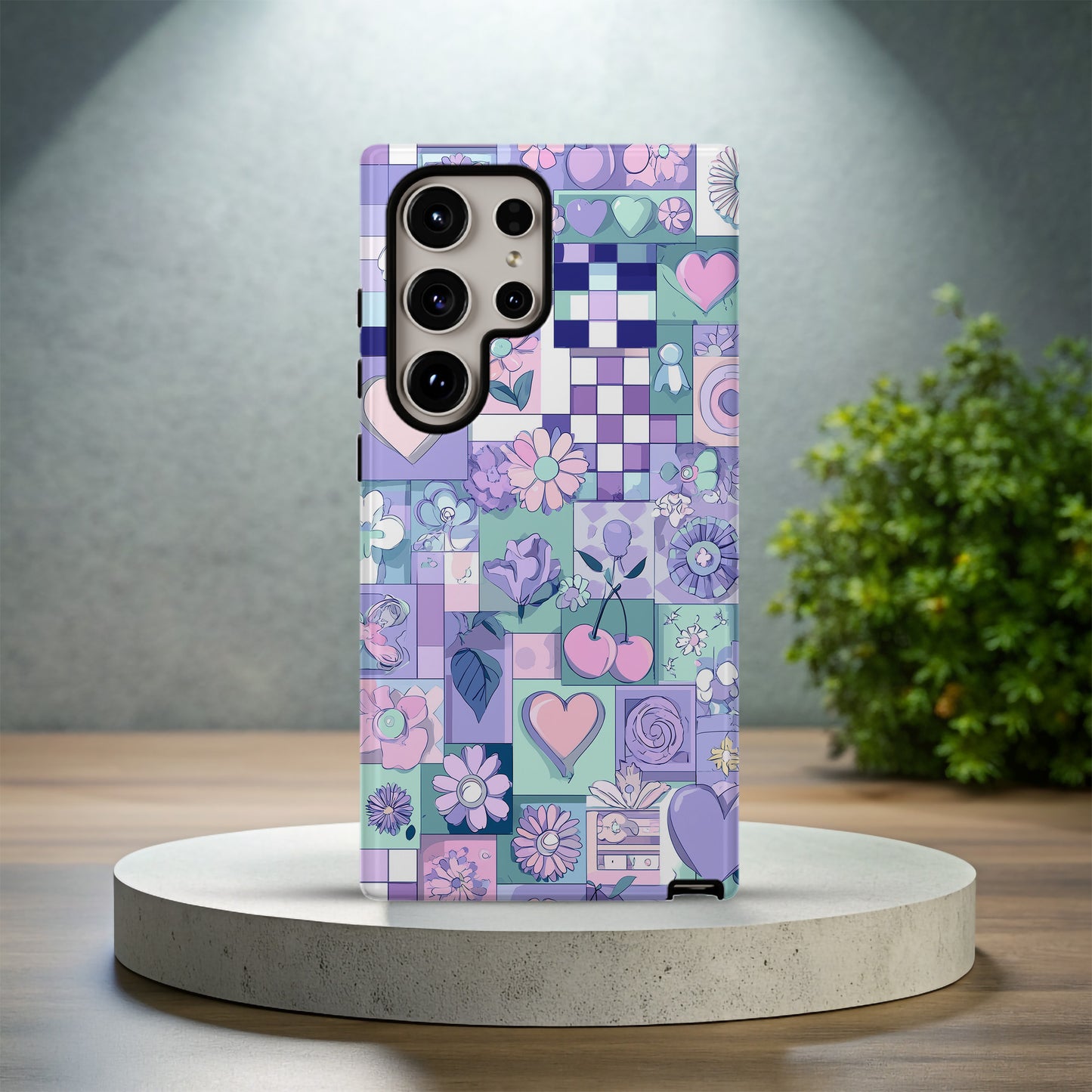 💜 Pastel Pop Patchwork Protective Phone Case