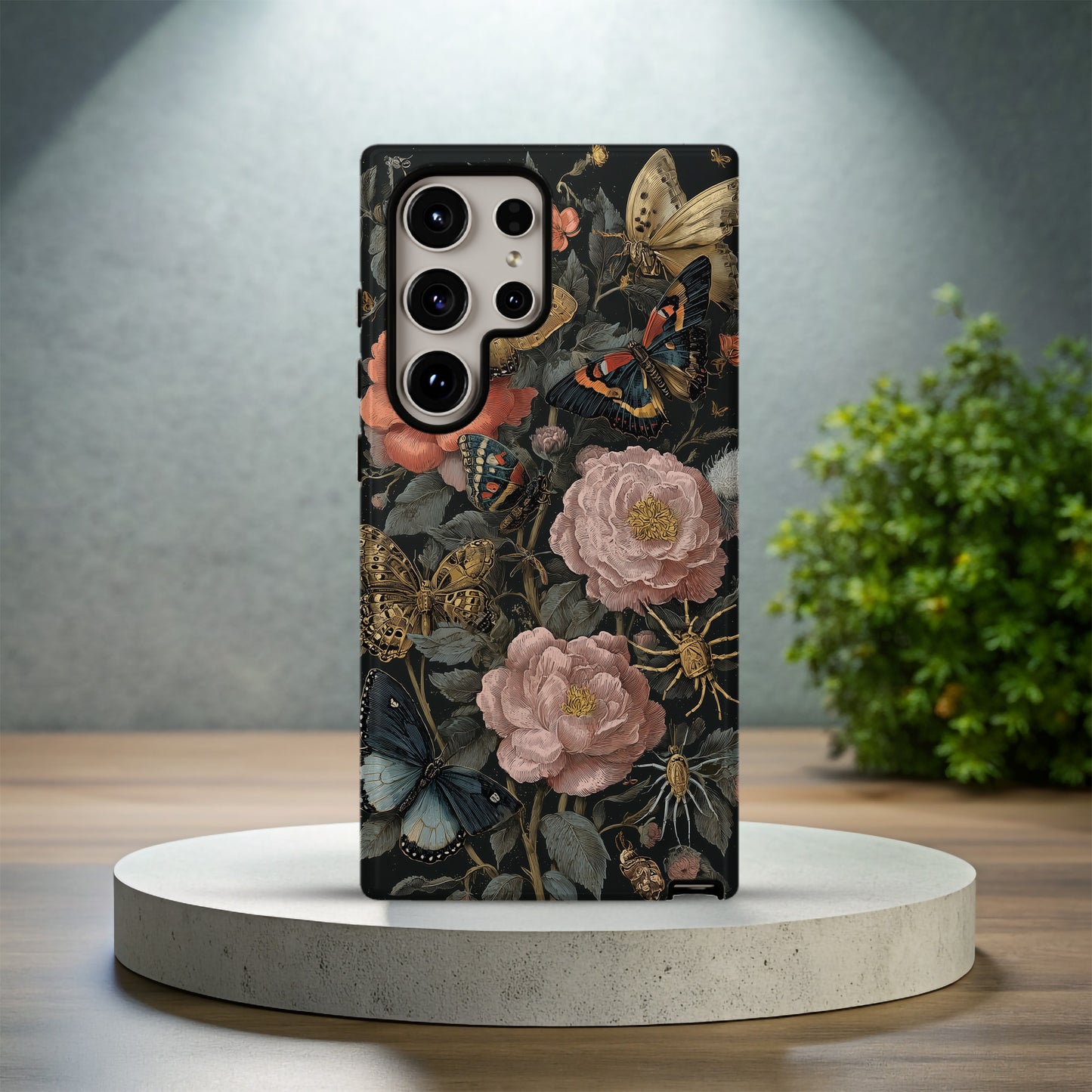 🦋 Midnight Monarch Garden Protective Phone Case