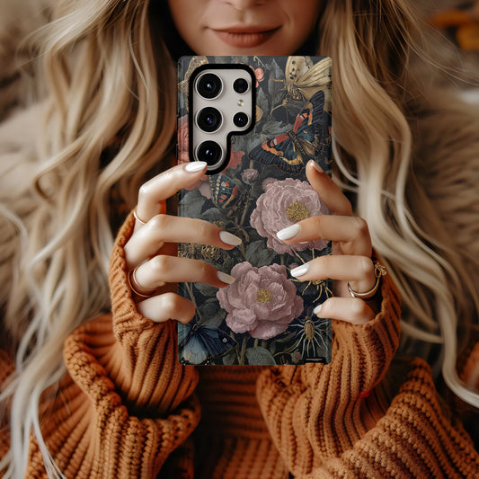 🦋 Midnight Monarch Garden Protective Phone Case