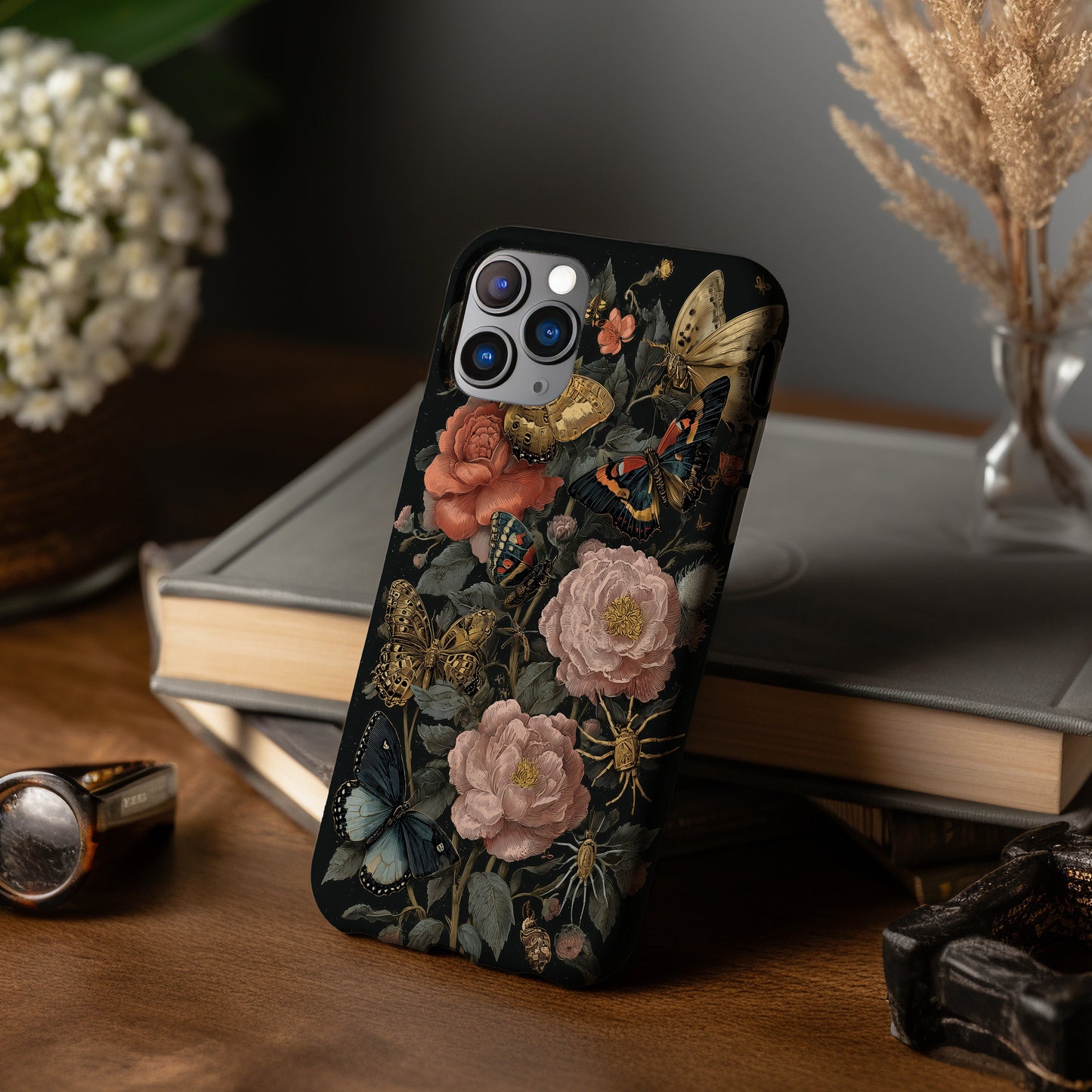 🦋 Midnight Monarch Garden Protective Phone Case