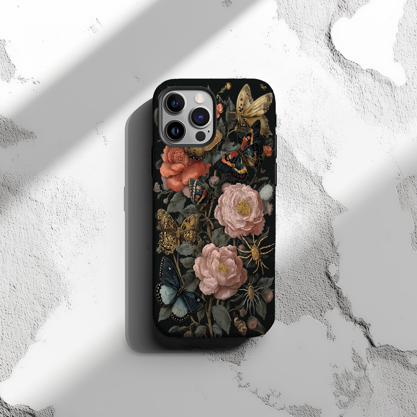 🦋 Midnight Monarch Garden Protective Phone Case