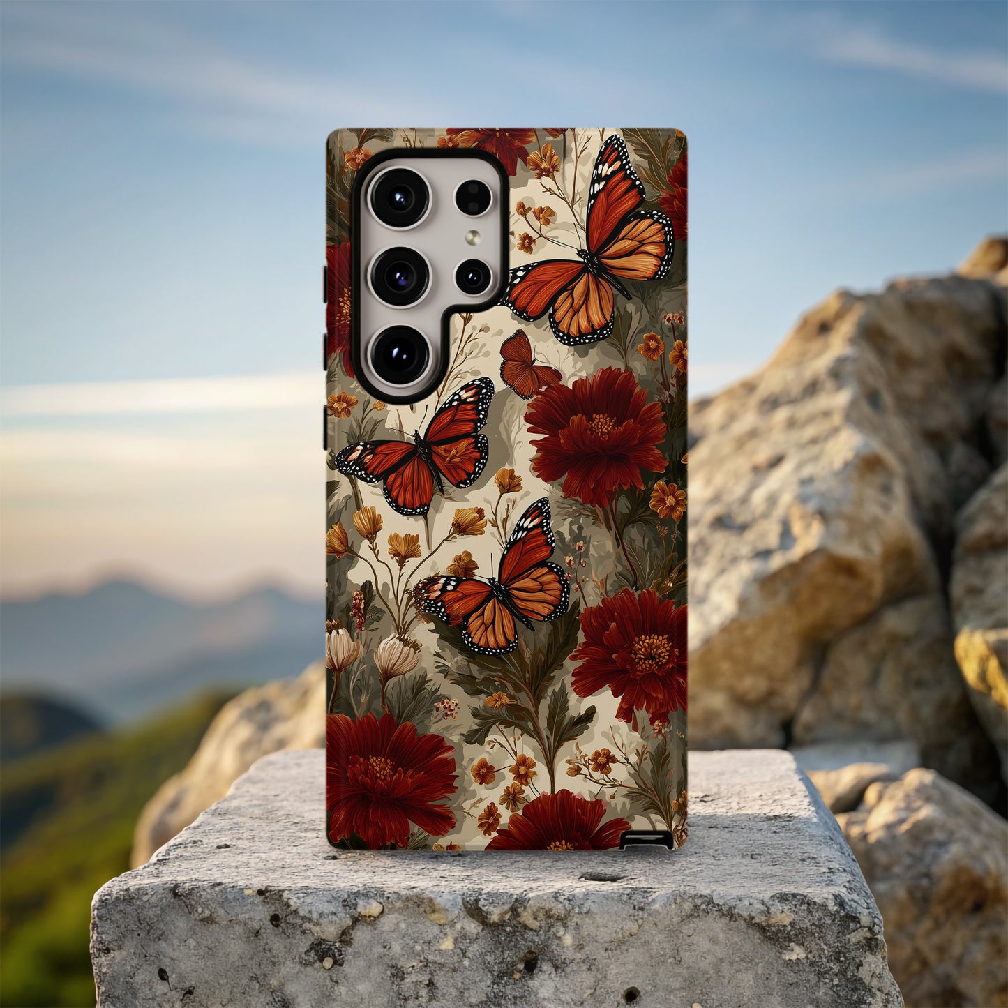 🧡 Autumn Ember Monarch Protective Phone Case