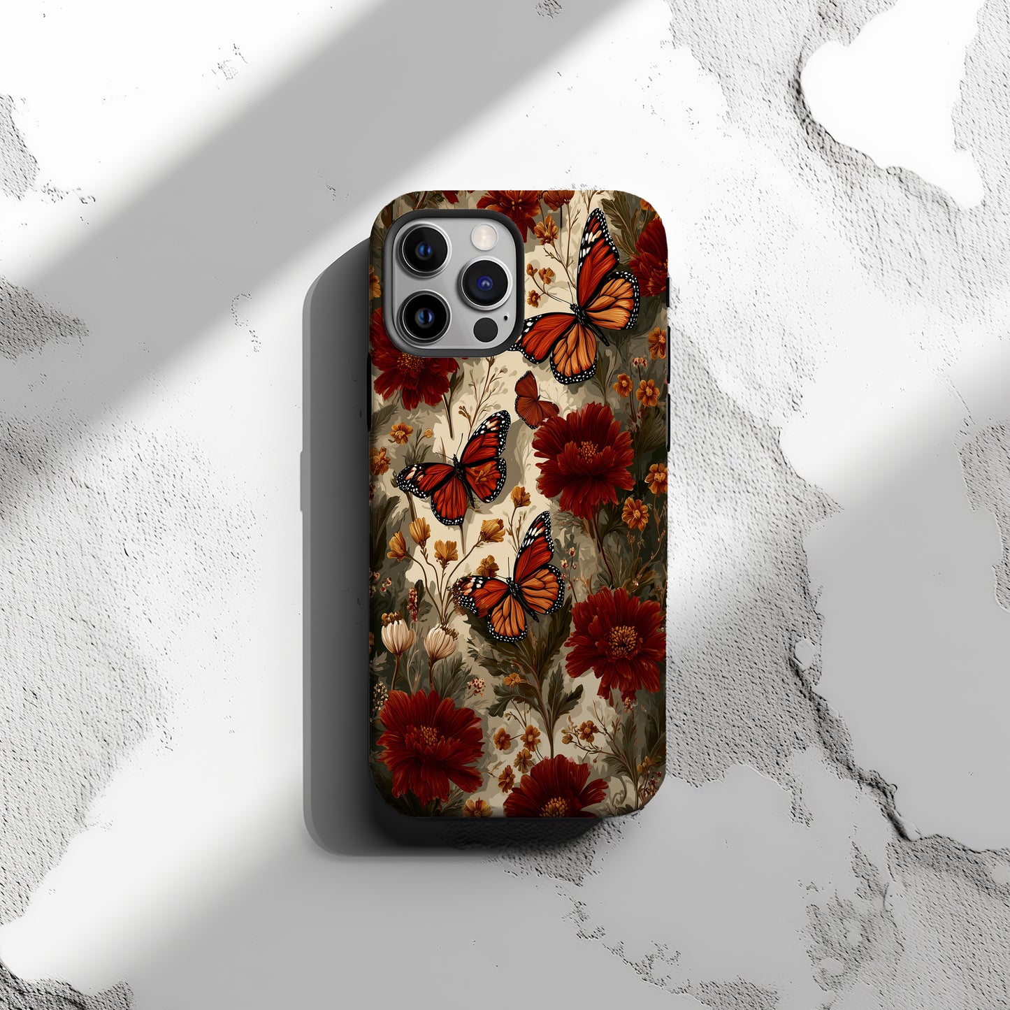 🧡 Autumn Ember Monarch Protective Phone Case