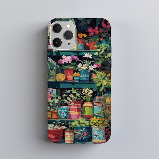 Colorful Garden Pot Display Protective Phone Case