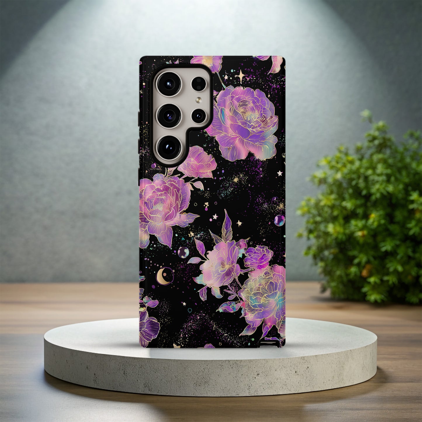 Celestial Aurora Floral Protective Phone Case
