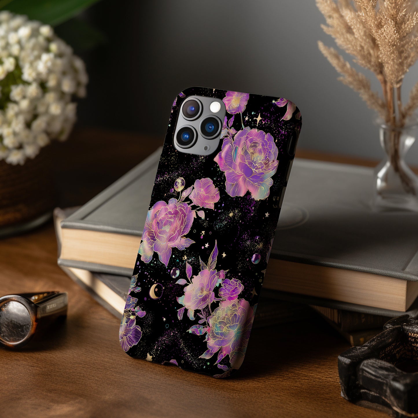 Celestial Aurora Floral Protective Phone Case