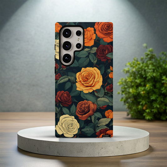 Autumn Rose Garden Protective Phone Case