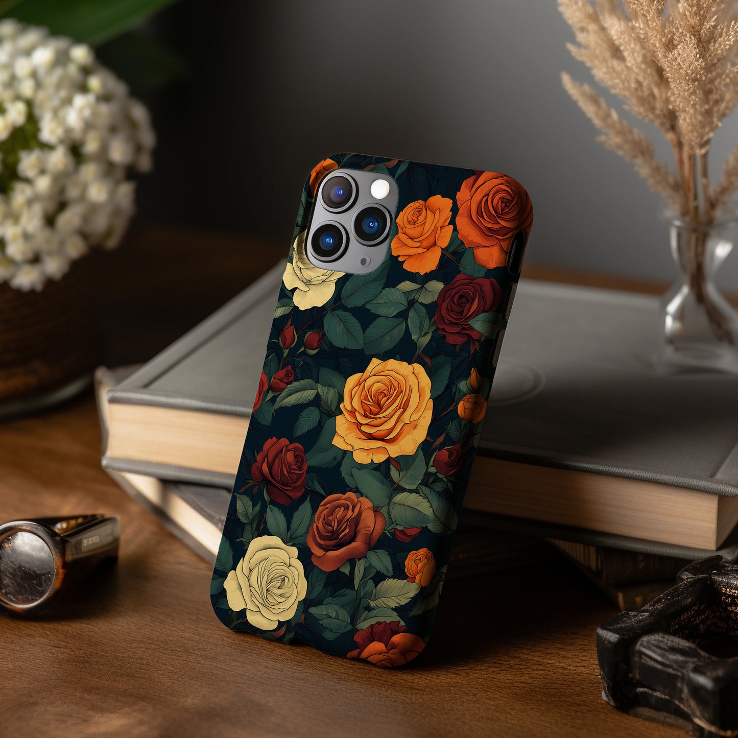 Autumn Rose Garden Protective Phone Case