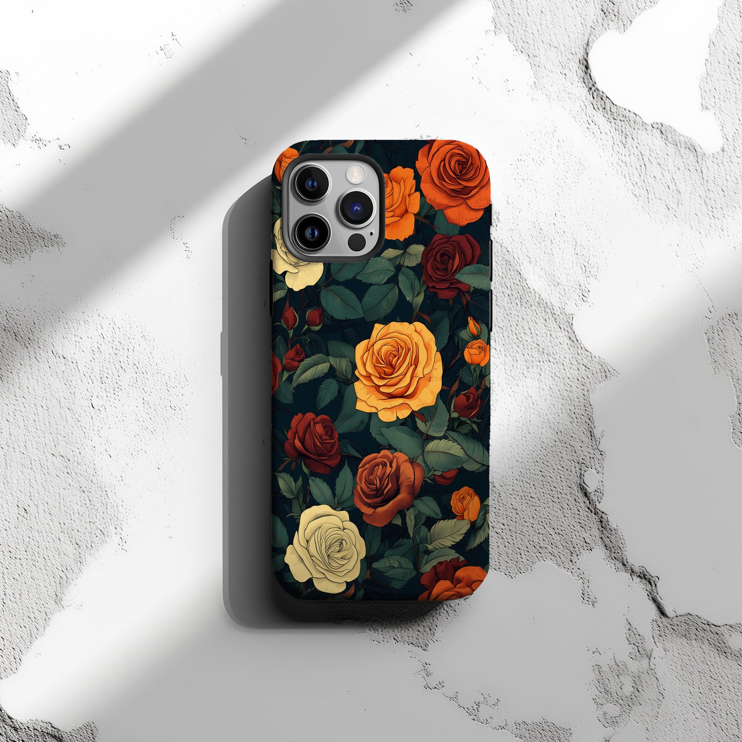 Autumn Rose Garden Protective Phone Case