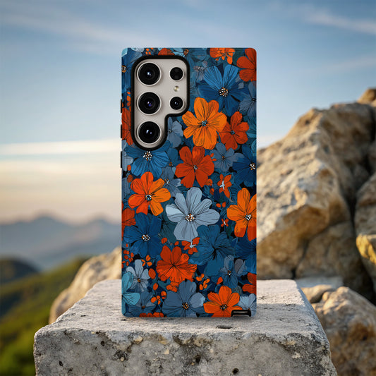 Midnight Bloom Garden – Bold Floral Protective Phone Case