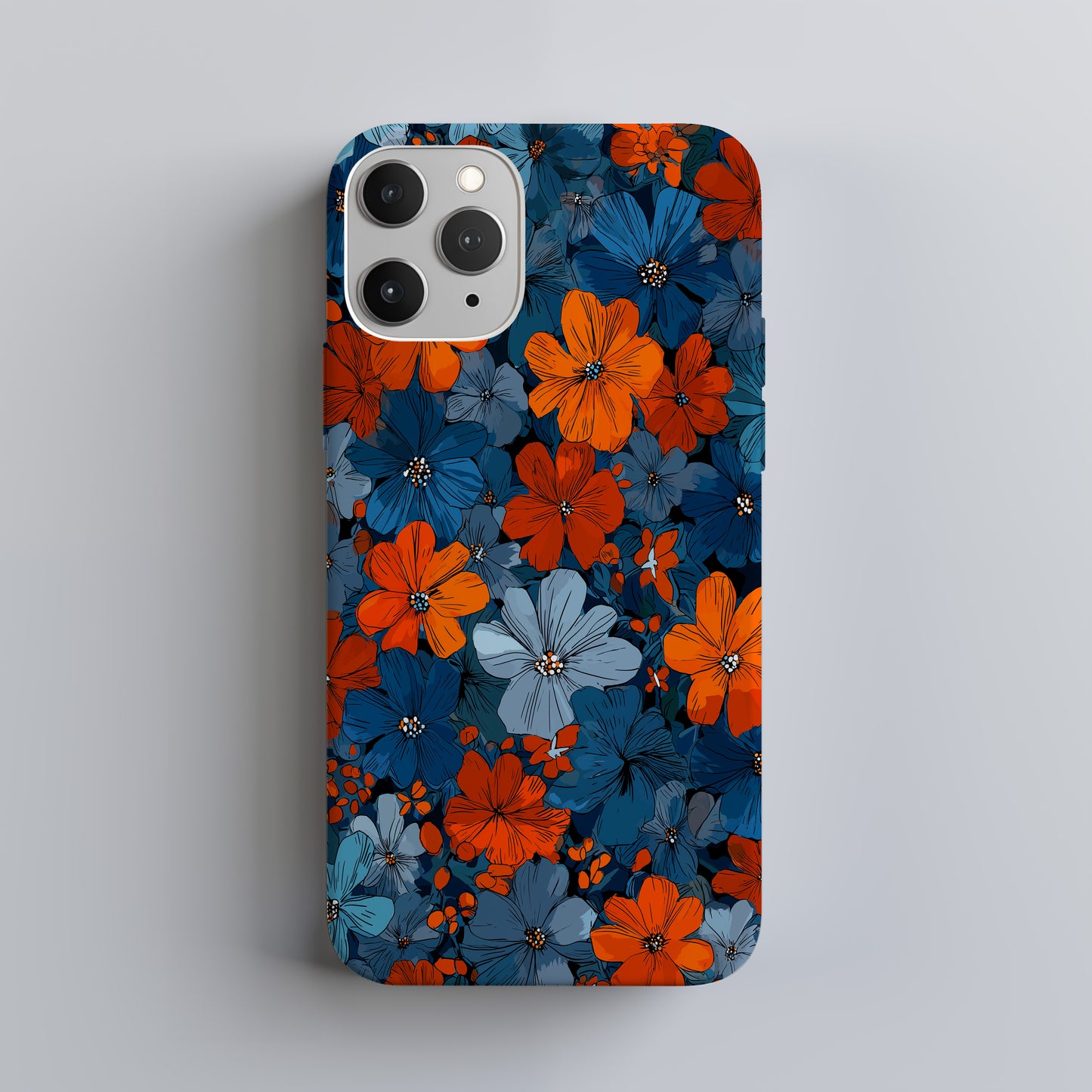 Midnight Bloom Garden – Bold Floral Protective Phone Case