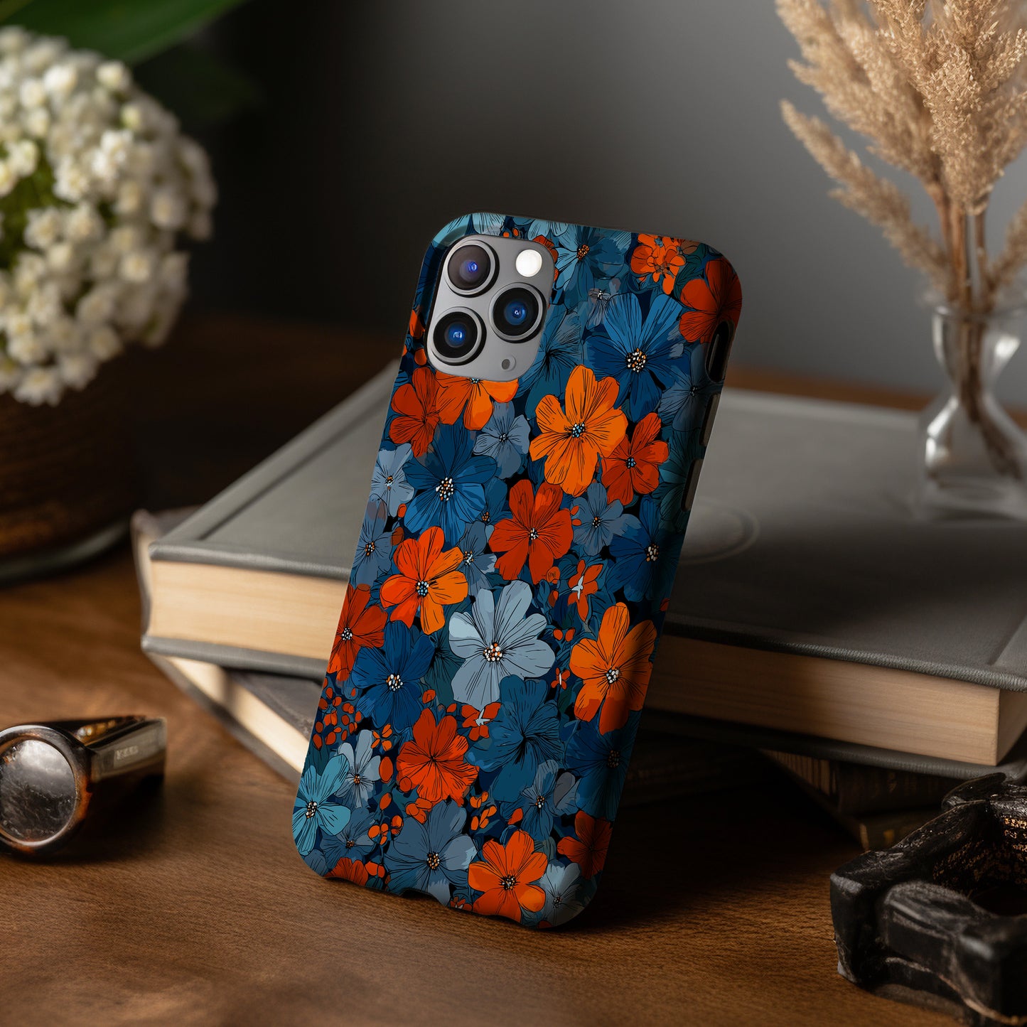 Midnight Bloom Garden – Bold Floral Protective Phone Case