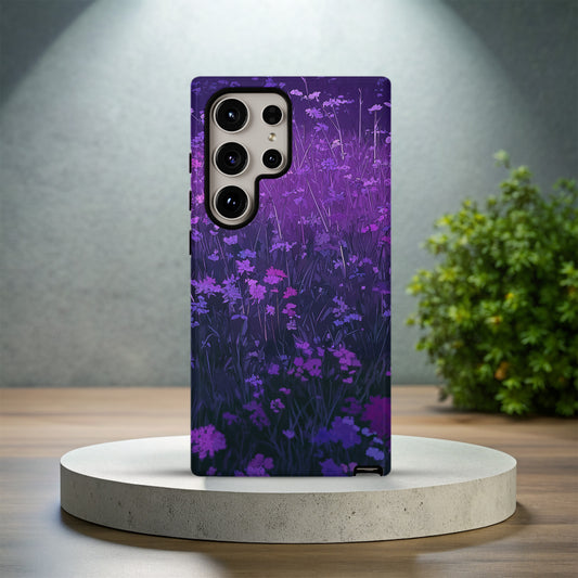 💜 “Midnight Bloom Meadow” Protective Phone Case