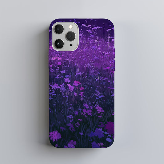💜 “Midnight Bloom Meadow” Protective Phone Case