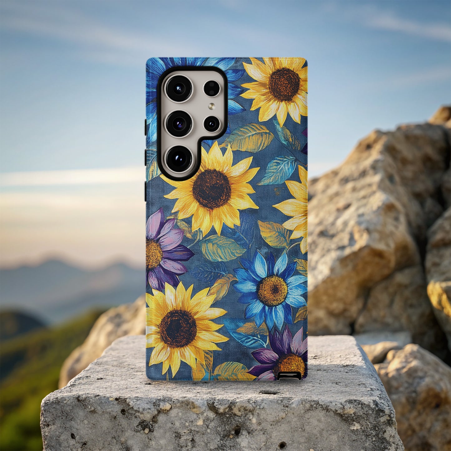 🌻 “Vibrant Sunflower Spectrum” Protective Phone Case