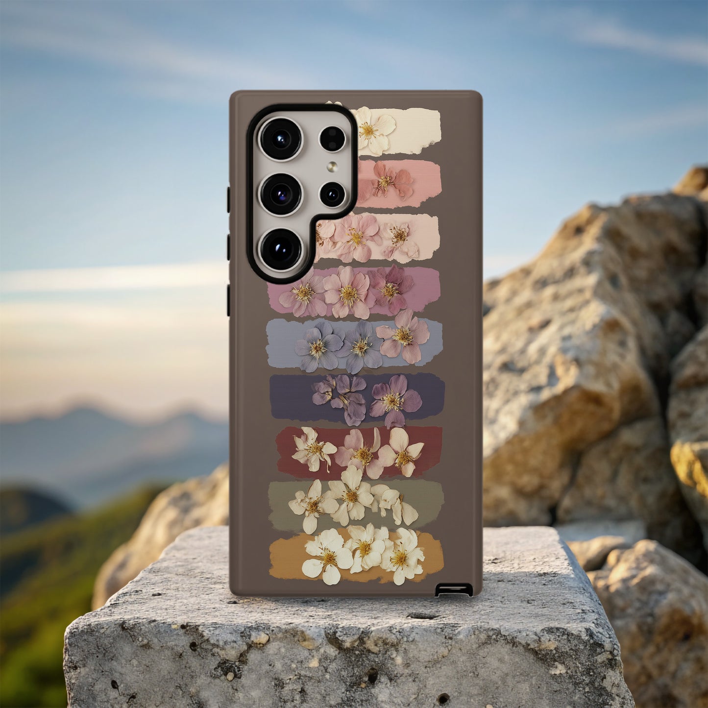 🌼 “Vintage Pressed Petal Palette” Protective Phone Case