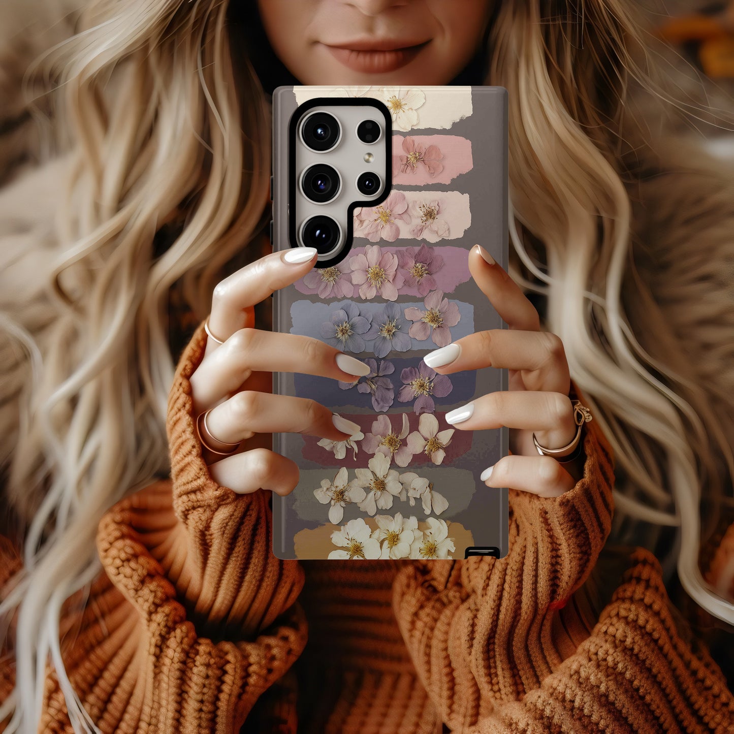 🌼 “Vintage Pressed Petal Palette” Protective Phone Case