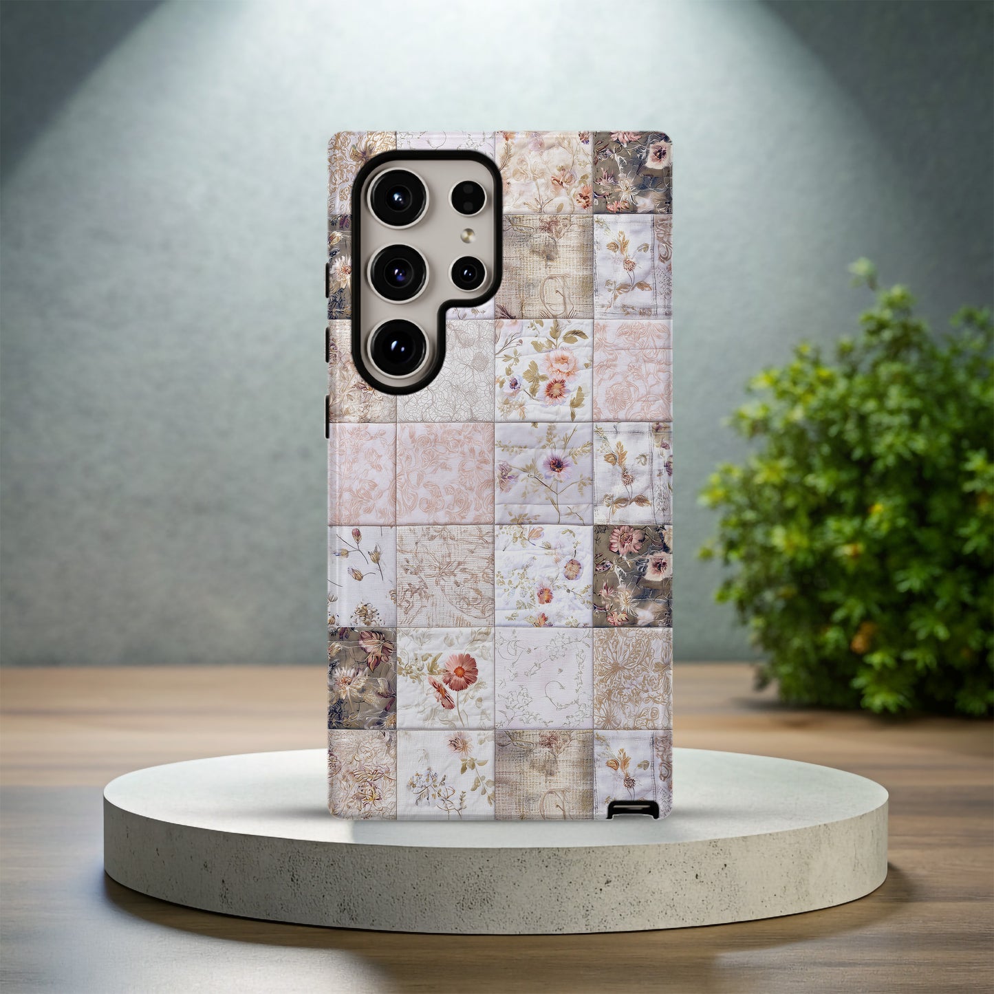 Vintage Botanical Patchwork Protective Phone Case