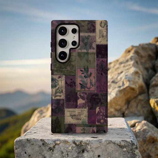 Midnight Botanica Patchwork Protective Phone Case
