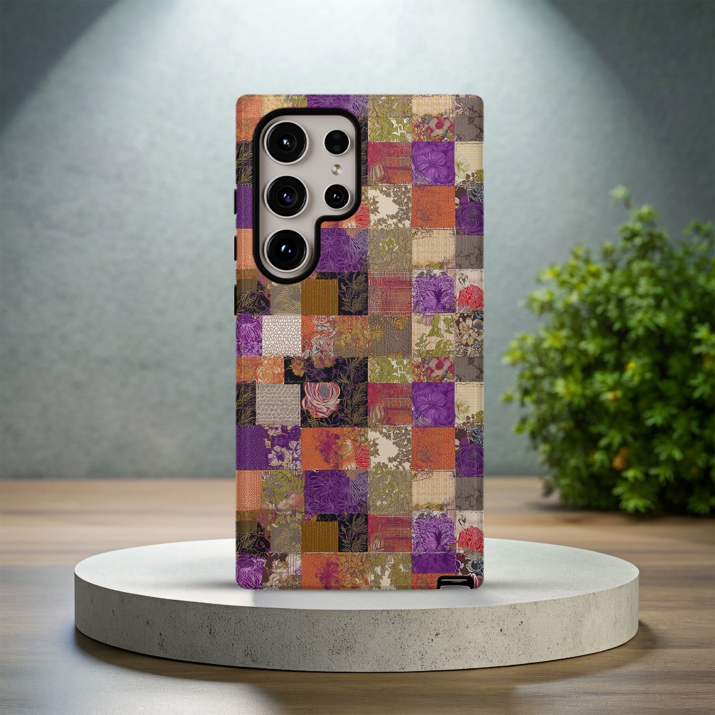 Autumn Bloom Patchwork Protective Phone Case