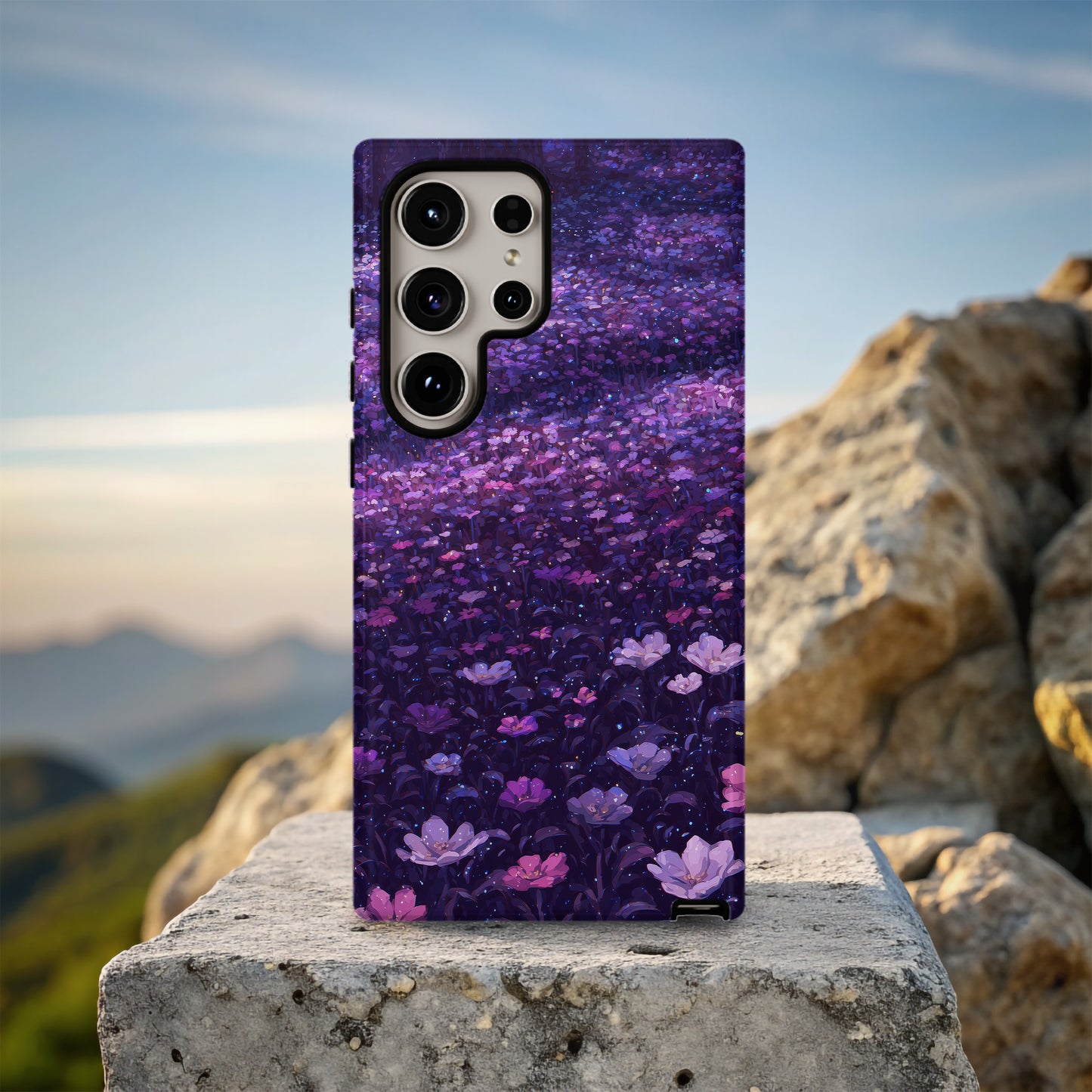 🌌 Enchanted Twilight Blossom Protective Phone Case