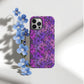 🌺 Violet Bloom Garden Protective Phone Case