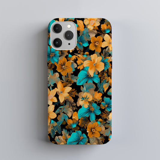 🌼 Teal & Honey Bloom Protective Phone Case