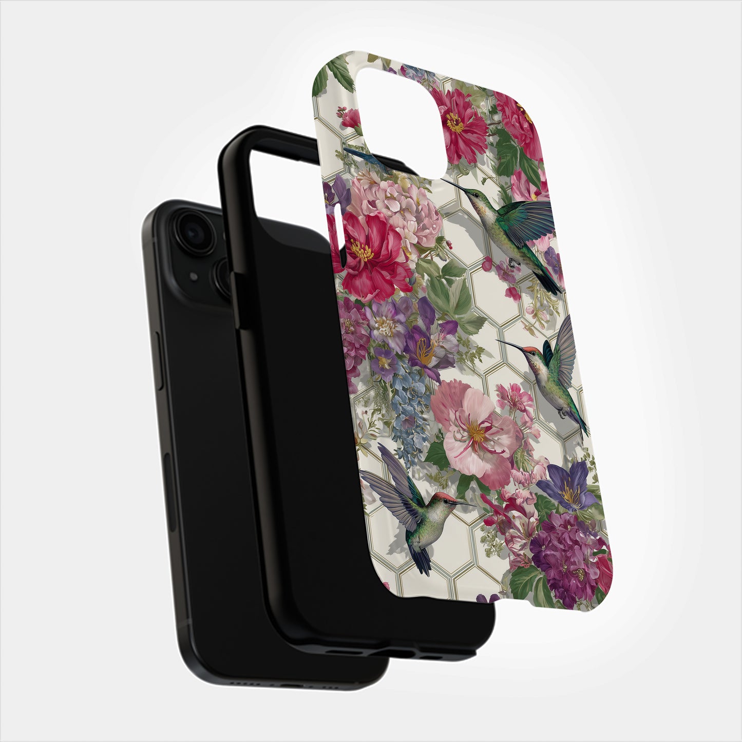 Hummingbird Garden Bloom Protective Phone Case