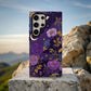 Midnight Violet Bloom Protective Phone Case