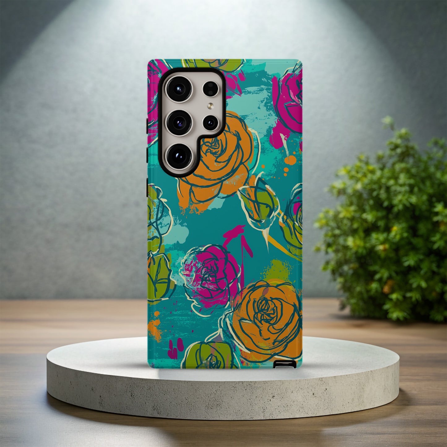 Bold Pop Rose Protective Phone Case 🌈🌹