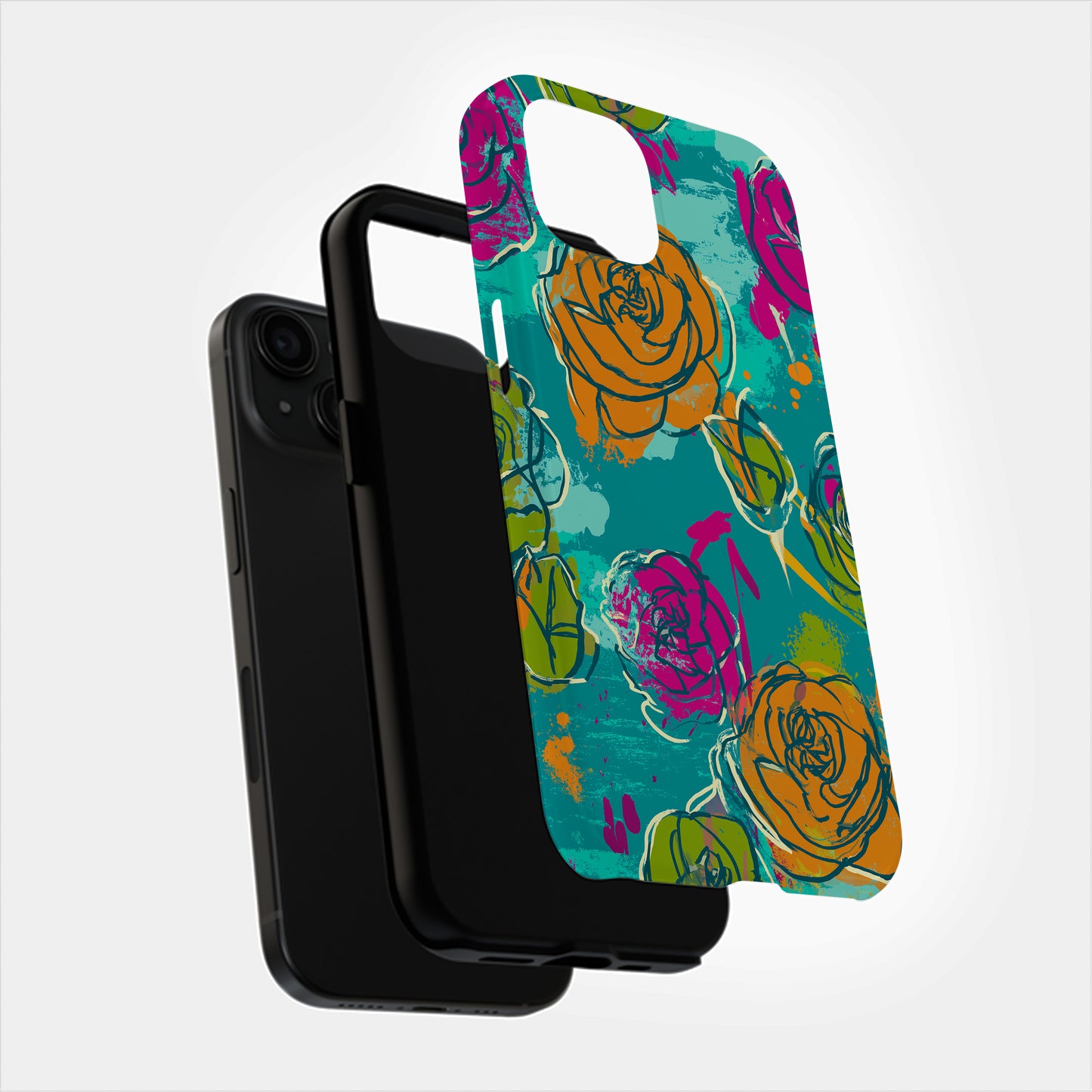 Bold Pop Rose Protective Phone Case 🌈🌹