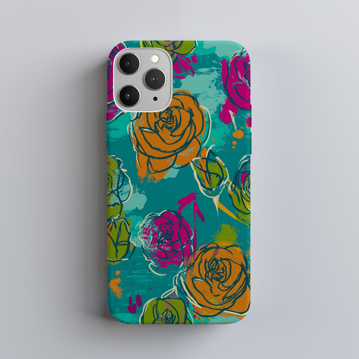 Bold Pop Rose Protective Phone Case 🌈🌹