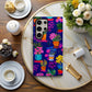 🌸 Midnight Garden Pots – Vibrant Floral Protective Phone Case 🌸