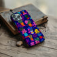🌸 Midnight Garden Pots – Vibrant Floral Protective Phone Case 🌸