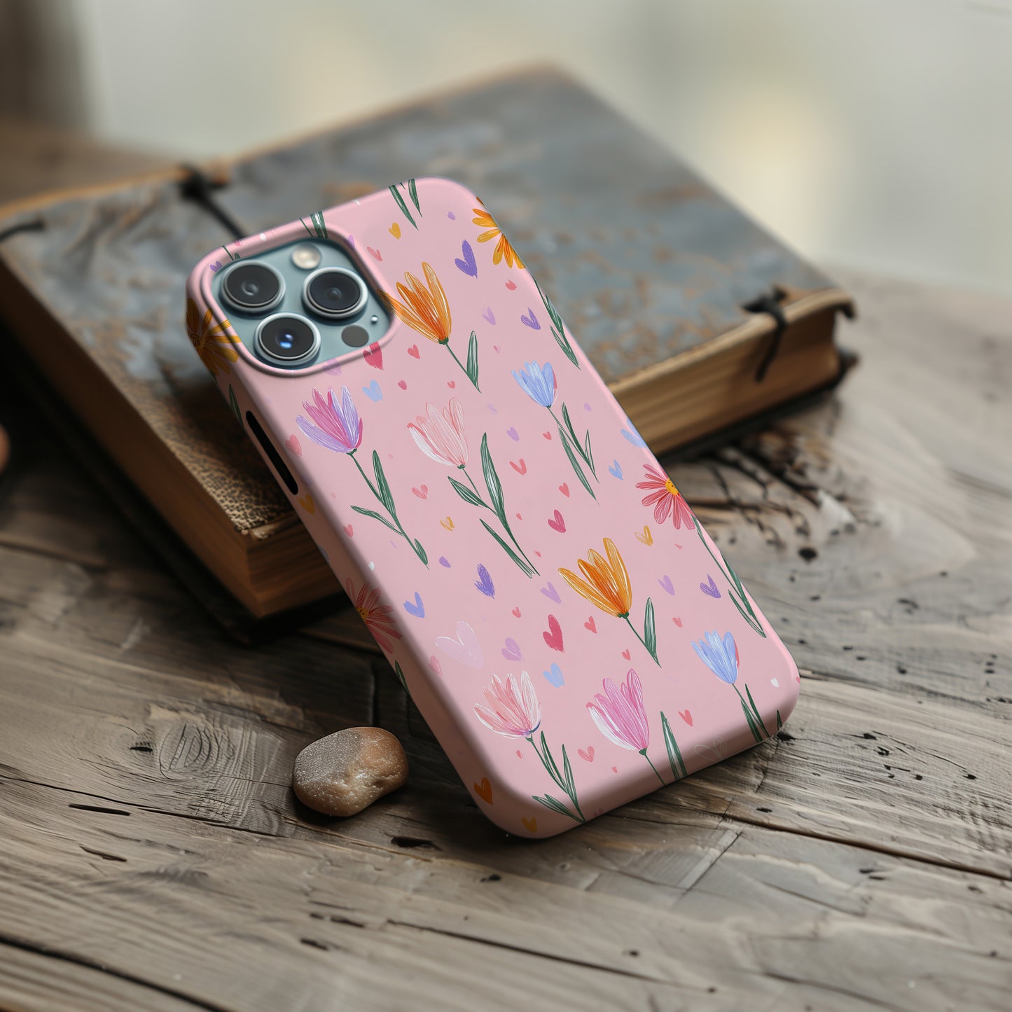 💕 Sweetheart Blooms – Pastel Floral Protective Phone Case 💕