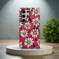🌼 Retro Daisy Pop – Hot Pink Floral Protective Phone Case 🌼