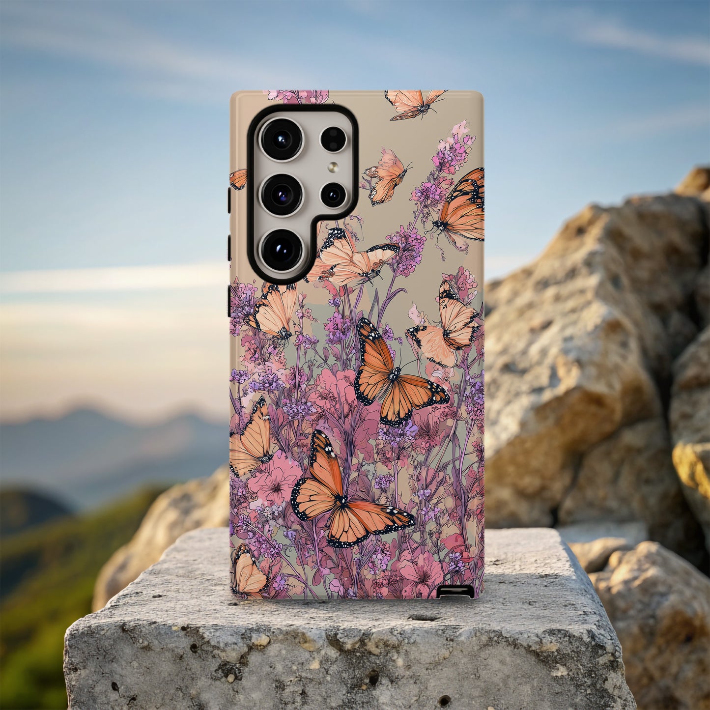 🦋 Monarch Meadow – Butterfly Garden Protective Phone Case 🦋