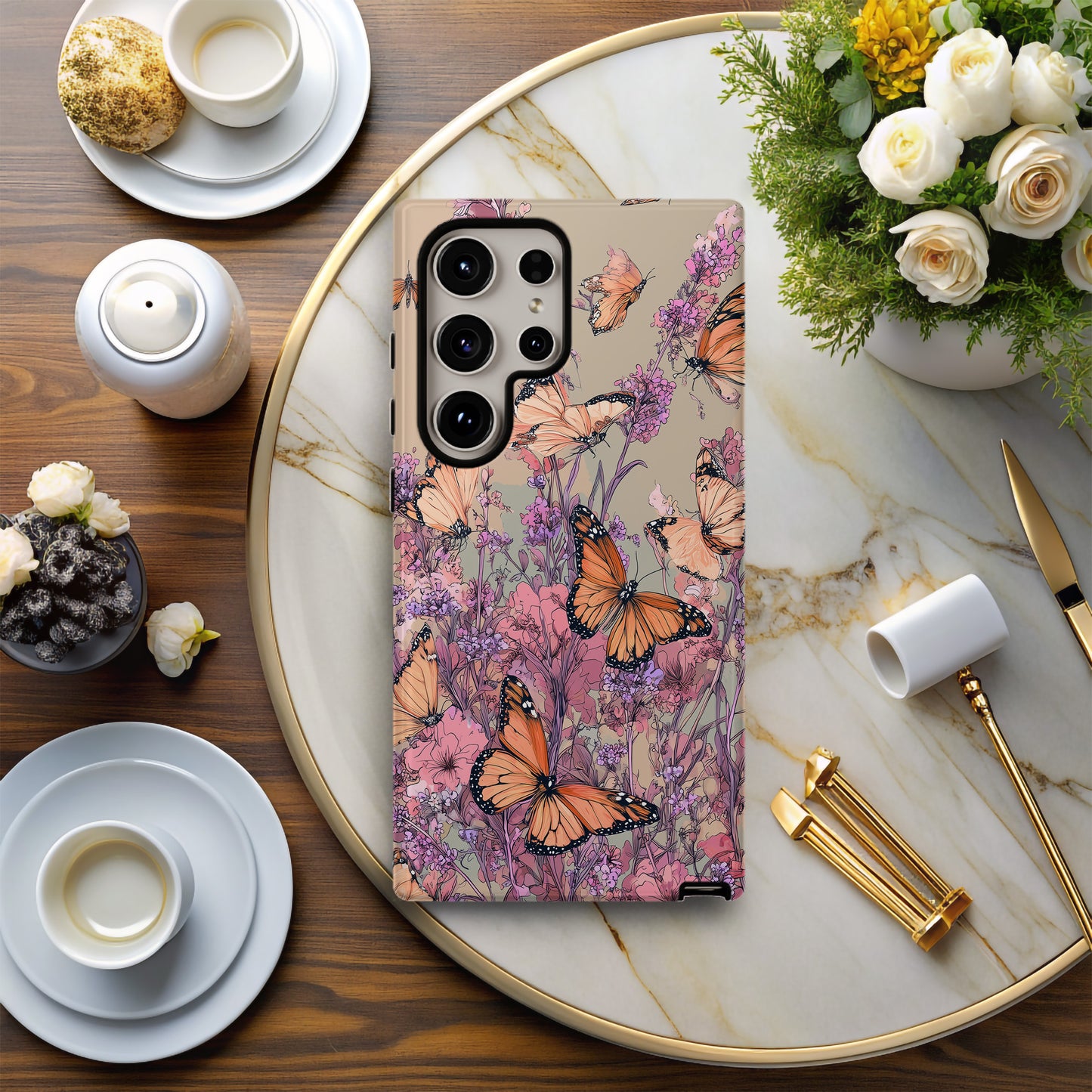 🦋 Monarch Meadow – Butterfly Garden Protective Phone Case 🦋